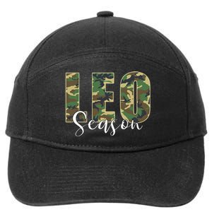 Leo Season Zodiac Birthday Camo 7-Panel Snapback Hat