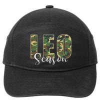 Leo Season Zodiac Birthday Camo 7-Panel Snapback Hat