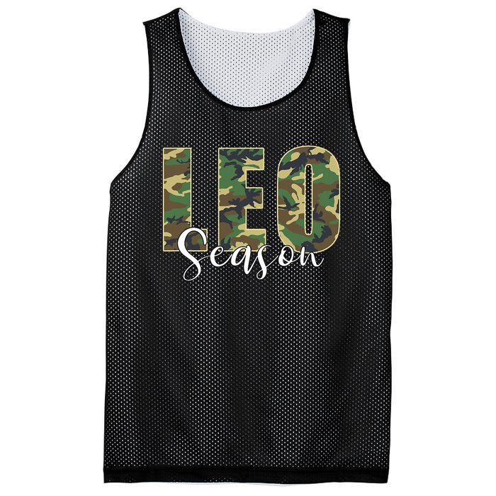 Leo Season Zodiac Birthday Camo Mesh Reversible Basketball Jersey Tank