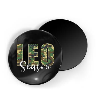 Leo Season Zodiac Birthday Camo Magnet