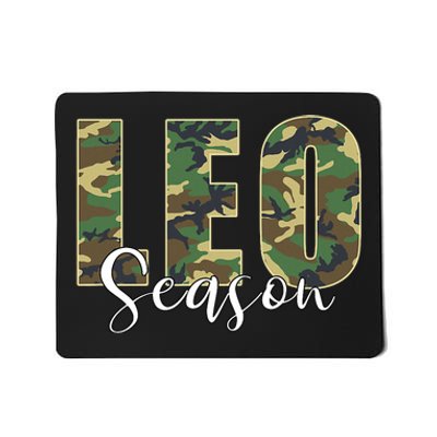 Leo Season Zodiac Birthday Camo Mousepad