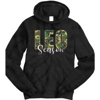 Leo Season Zodiac Birthday Camo Tie Dye Hoodie