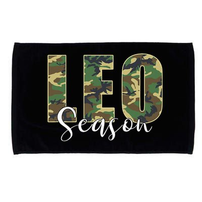 Leo Season Zodiac Birthday Camo Microfiber Hand Towel