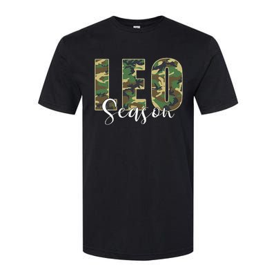 Leo Season Zodiac Birthday Camo Softstyle CVC T-Shirt