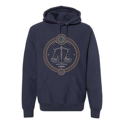 Libra Symbol Zodiac Sign Horoscope Astrology Premium Hoodie