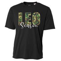 Leo Season Zodiac Birthday Camo Cooling Performance Crew T-Shirt