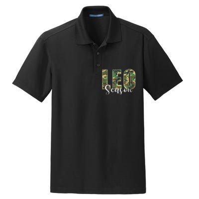 Leo Season Zodiac Birthday Camo Dry Zone Grid Polo