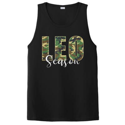 Leo Season Zodiac Birthday Camo PosiCharge Competitor Tank