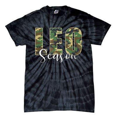 Leo Season Zodiac Birthday Camo Tie-Dye T-Shirt