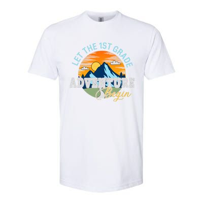 Let The 1st Grade Adventure Begin 1st Grade Back To School 1st Grade Teacher Softstyle CVC T-Shirt