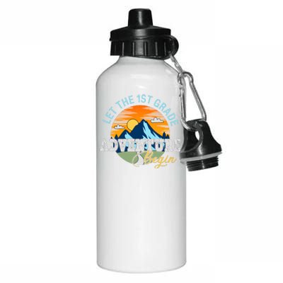 Let The 1st Grade Adventure Begin 1st Grade Back To School 1st Grade Teacher Aluminum Water Bottle