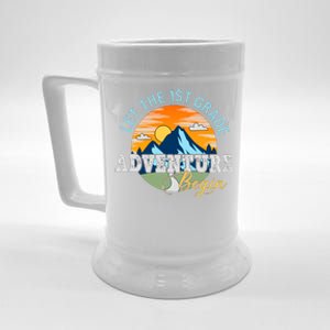 Let The 1st Grade Adventure Begin 1st Grade Back To School 1st Grade Teacher Beer Stein