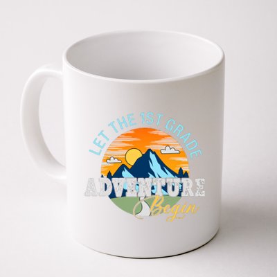 Let The 1st Grade Adventure Begin 1st Grade Back To School 1st Grade Teacher Coffee Mug