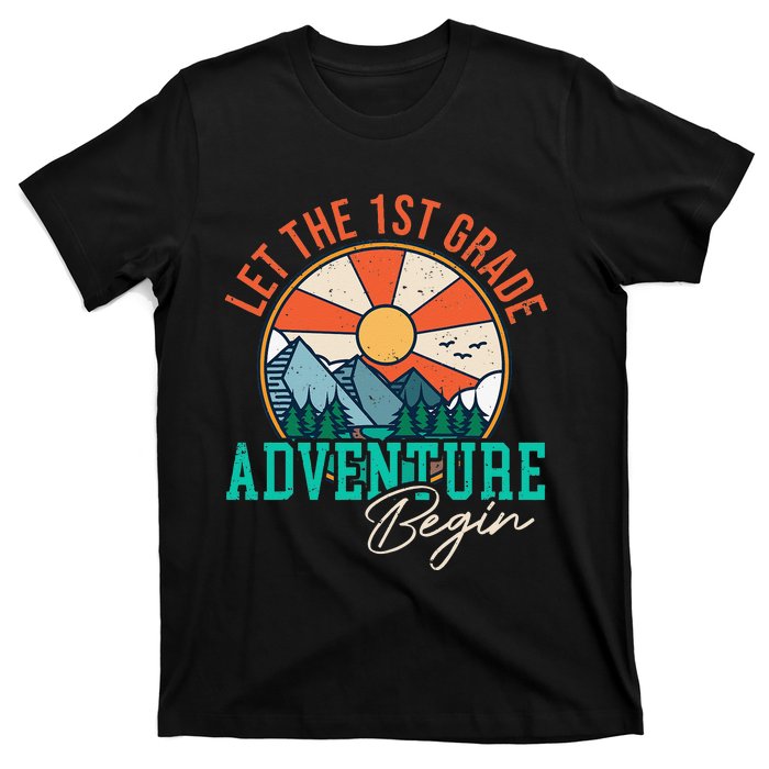 Let's The 1st Grade Adventure Begin Funny Back To School T-Shirt