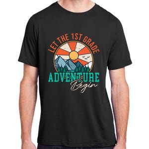 Let's The 1st Grade Adventure Begin Funny Back To School Adult ChromaSoft Performance T-Shirt