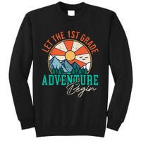 Let's The 1st Grade Adventure Begin Funny Back To School Tall Sweatshirt