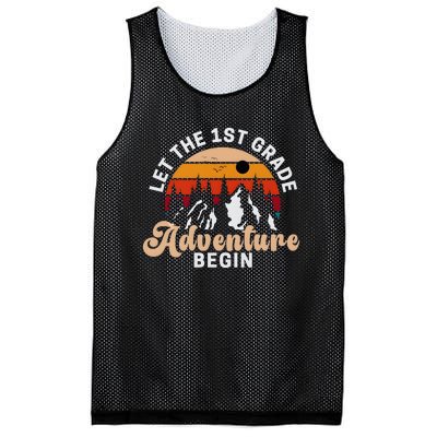 Let The 1st Grade Adventure Begin Vintage Mesh Reversible Basketball Jersey Tank