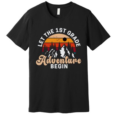 Let The 1st Grade Adventure Begin Vintage Premium T-Shirt