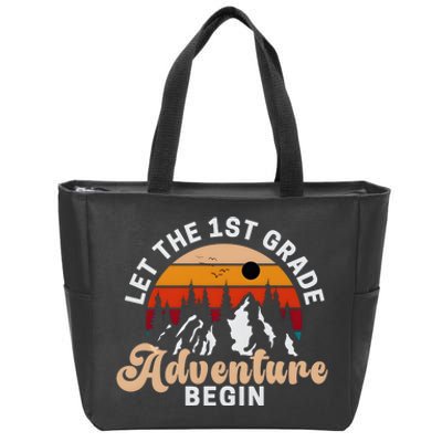 Let The 1st Grade Adventure Begin Vintage Zip Tote Bag