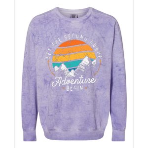 Lets The 2nd Grade Adventure Begin Funny Back To School Colorblast Crewneck Sweatshirt