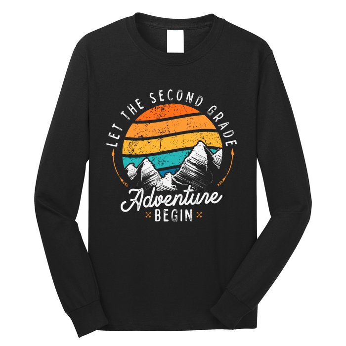 Lets The 2nd Grade Adventure Begin Funny Back To School Long Sleeve Shirt