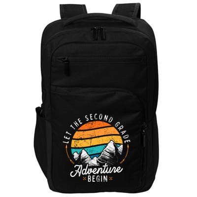 Lets The 2nd Grade Adventure Begin Funny Back To School Impact Tech Backpack