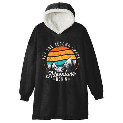 Lets The 2nd Grade Adventure Begin Funny Back To School Hooded Wearable Blanket