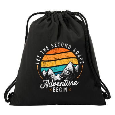 Lets The 2nd Grade Adventure Begin Funny Back To School Drawstring Bag