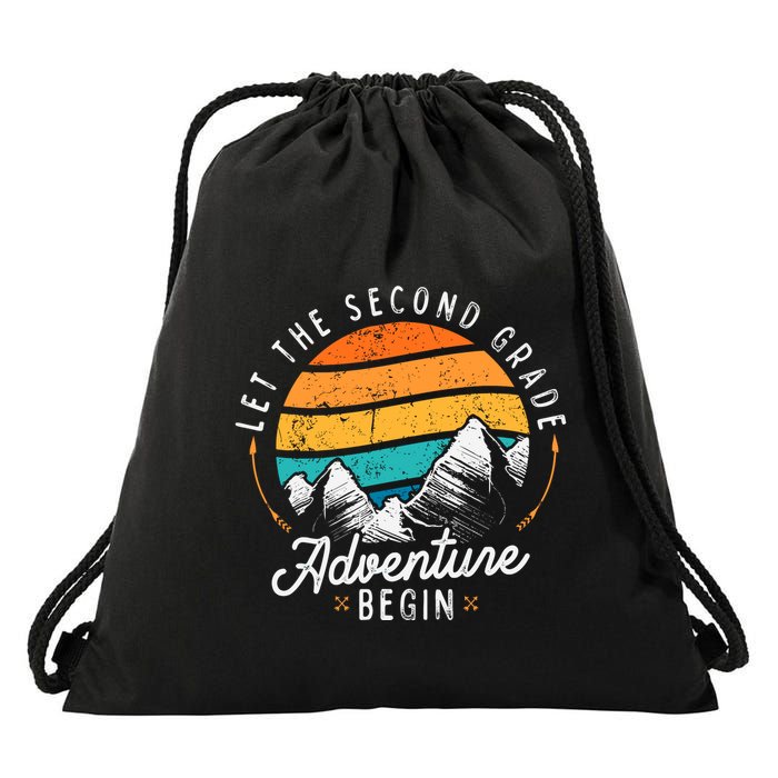 Lets The 2nd Grade Adventure Begin Funny Back To School Drawstring Bag