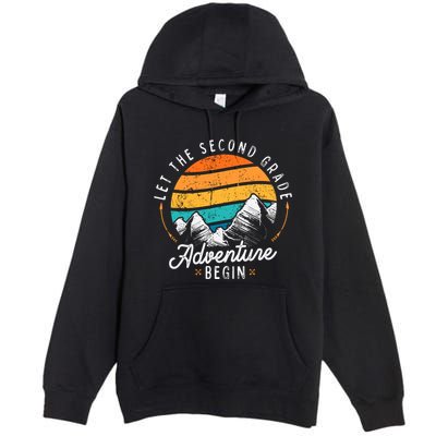 Lets The 2nd Grade Adventure Begin Funny Back To School Premium Pullover Hoodie