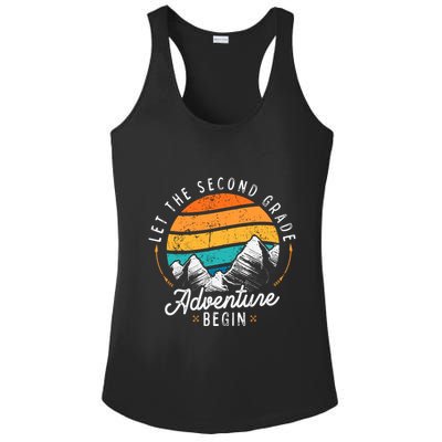 Lets The 2nd Grade Adventure Begin Funny Back To School Ladies PosiCharge Competitor Racerback Tank
