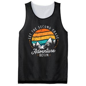 Lets The 2nd Grade Adventure Begin Funny Back To School Mesh Reversible Basketball Jersey Tank