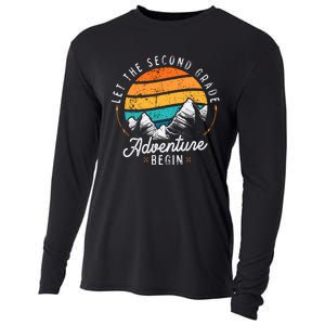 Lets The 2nd Grade Adventure Begin Funny Back To School Cooling Performance Long Sleeve Crew