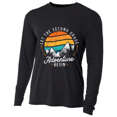 Lets The 2nd Grade Adventure Begin Funny Back To School Cooling Performance Long Sleeve Crew