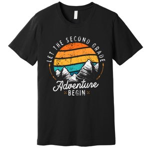 Lets The 2nd Grade Adventure Begin Funny Back To School Premium T-Shirt