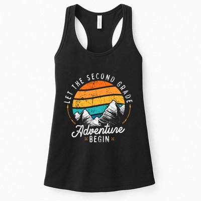 Lets The 2nd Grade Adventure Begin Funny Back To School Womens Tank Top