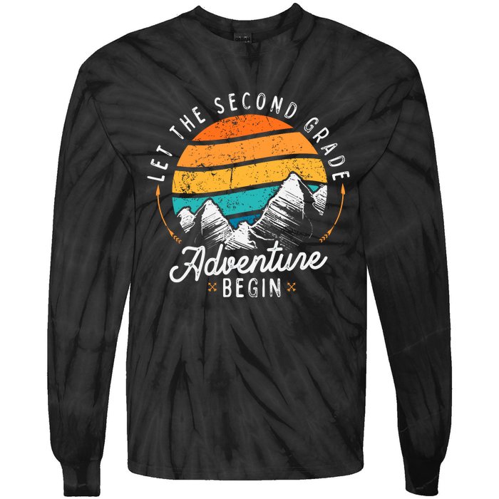 Lets The 2nd Grade Adventure Begin Funny Back To School Tie-Dye Long Sleeve Shirt