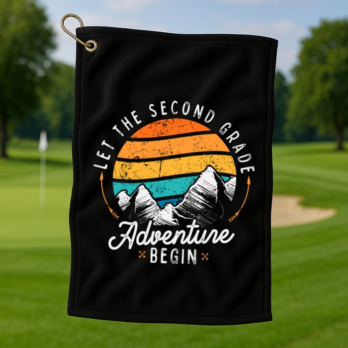 Lets The 2nd Grade Adventure Begin Funny Back To School Golf Towel