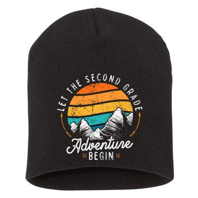 Lets The 2nd Grade Adventure Begin Funny Back To School Short Acrylic Beanie