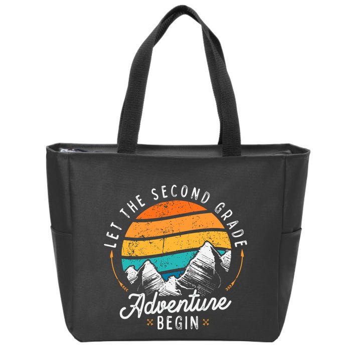 Lets The 2nd Grade Adventure Begin Funny Back To School Zip Tote Bag