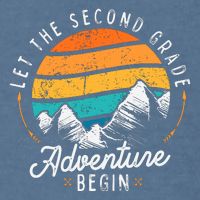 Lets The 2nd Grade Adventure Begin Funny Back To School Garment-Dyed Sweatshirt