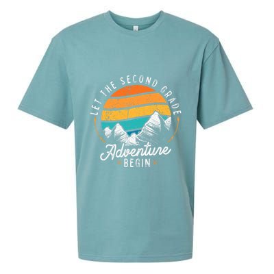 Lets The 2nd Grade Adventure Begin Funny Back To School Sueded Cloud Jersey T-Shirt