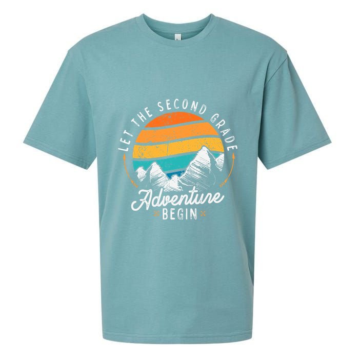 Lets The 2nd Grade Adventure Begin Funny Back To School Sueded Cloud Jersey T-Shirt