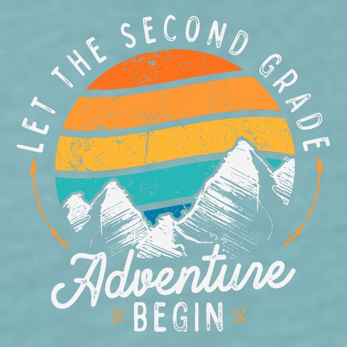 Lets The 2nd Grade Adventure Begin Funny Back To School Sueded Cloud Jersey T-Shirt