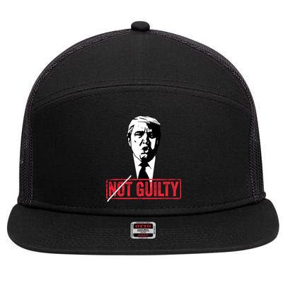 Legend Trump 2024 Gift Not Not Guilty Anti Trump Gift 7 Panel Mesh Trucker Snapback Hat