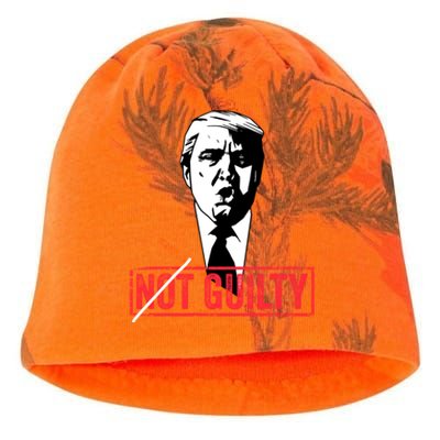 Legend Trump 2024 Gift Not Not Guilty Anti Trump Gift Kati - Camo Knit Beanie