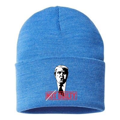 Legend Trump 2024 Gift Not Not Guilty Anti Trump Gift Sustainable Knit Beanie