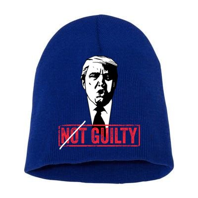 Legend Trump 2024 Gift Not Not Guilty Anti Trump Gift Short Acrylic Beanie