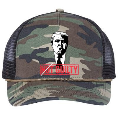 Legend Trump 2024 Gift Not Not Guilty Anti Trump Gift Retro Rope Trucker Hat Cap