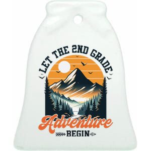 Let The 2nd Grade Adventure Begin Back To School Teacher Ceramic Bell Ornament